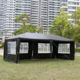 thumbnail image 4 of 10'x20' Tents for Parties, Outdoor Party Tent with 6 Removable Sidewalls & Transparent Windows, Large Canopy Tent with Walls for Wedding, Birthday, Event, Garden, Backyard (Black）, 4 of 8