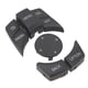 thumbnail image 3 of Kit de perilla de botón de control multimedia de consola central Reemplazo de cubierta de botón multimedia elegante antiarañazos para serie 1 3 5 Negro mate, 3 of 10