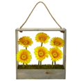thumbnail image 1 of Nearly Natural 1482-YL Gerber Daisy Garden in Hanging Frame, Yellow, 1 of 1