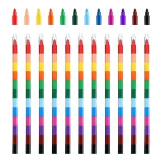  216 Counts Colorful Rainbow Stackable Crayons,Mini Crayon  Packs For Young Artists,12 In 1 Stackable Crayons,Art Crayon For Children  Toddlers Drawing Gifts,Party Favors School Office Supplies