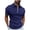 01#Dark Blue, variant on Men's Zipper Polo Shirt Casual Knit Short Sleeve Polo T Shirt Classic Fit Shirts