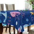 thumbnail image 5 of Yayeee Tablecloths 54" x 54" Rectangle Wrinkle Resistant Party Table Cover, Light Pink Jellyfish, 5 of 8