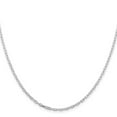 thumbnail image 2 of 925 Sterling Silver Rhodium Plated 2.2mm Sparkle-Cut Long Link Cable Chain Necklace 20 Inch Chain Necklace for Women and, 2 of 2