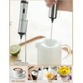thumbnail image 4 of PwZzk Electric Milk Frother Handheld USB Type-C Rechargeable Mini Drink Mixer Frother For Coffee With Stainless Steel Stand Electric Tiny Whisk Blender Foam Machine For Lattes,Cappuccino,Matcha,Frappe, 4 of 6