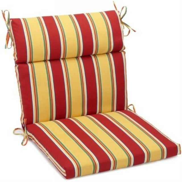Blazing Needles Coussin de Chaise Extérieur pour Siège/dossier Carré en Polyester Filé de 22 Pouces par 45 Pouces - Haliwell Multicolore