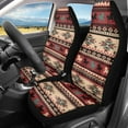 thumbnail image 3 of Yuyamidu Red Car Seat Covers Full Set of 2 Southwest Aztec Horse Vehicle Front Seats Covers Stretchy Washable Car Accessories Bucket Seat Cover, 3 of 6