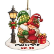 Personalized Growing Old Together Gnome Couple Christmas Decoration Christmas Tree Ornament Christmas Gift For Husband And Wife