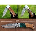 thumbnail image 2 of Personalized Handmade Copper Damascus Folding Knife for Men- Copper Anniversary Pocket Knife - Groomsman Gift Knife- Outdoor, Camping, Hunting & Survival Gift for Him, 2 of 8