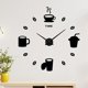thumbnail image 5 of Reloj de pared para el hogar, autoadhesivo, moderno, silencioso, acrílico, analógico, cocina, bricolaje, decoración de tazas de café Negro BLESIY Reloj de pared de bricolaje, 5 of 6