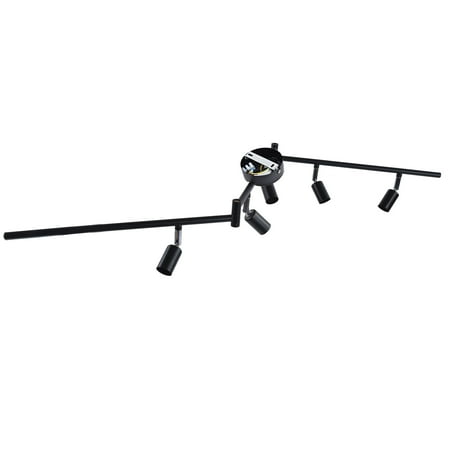 

Track Lighting 90 6 Way Ceiling GU10 Modern For Bedroom For Kitchen Black