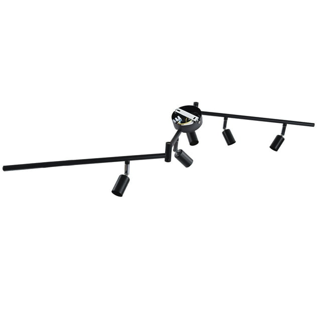 Trousse d'Éclairage de Rail, Lumière de Rail Rotative 85-265 V Remplaçable à 90° Réglable pour Salon pour Cuisine Noir