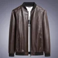 thumbnail image 5 of Autumn New Men Leather Coat Korean Fashion Leather Sheepskin Men Leather Jacket Trend Casual Fit Slim Baseball Clothes, 5 of 7