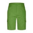 thumbnail image 4 of Felirenzacia Men Casual Solid Pocket Button Zipper Elastic Waist Straight Half Thin Shorts Pants Sport Pants, 4 of 6