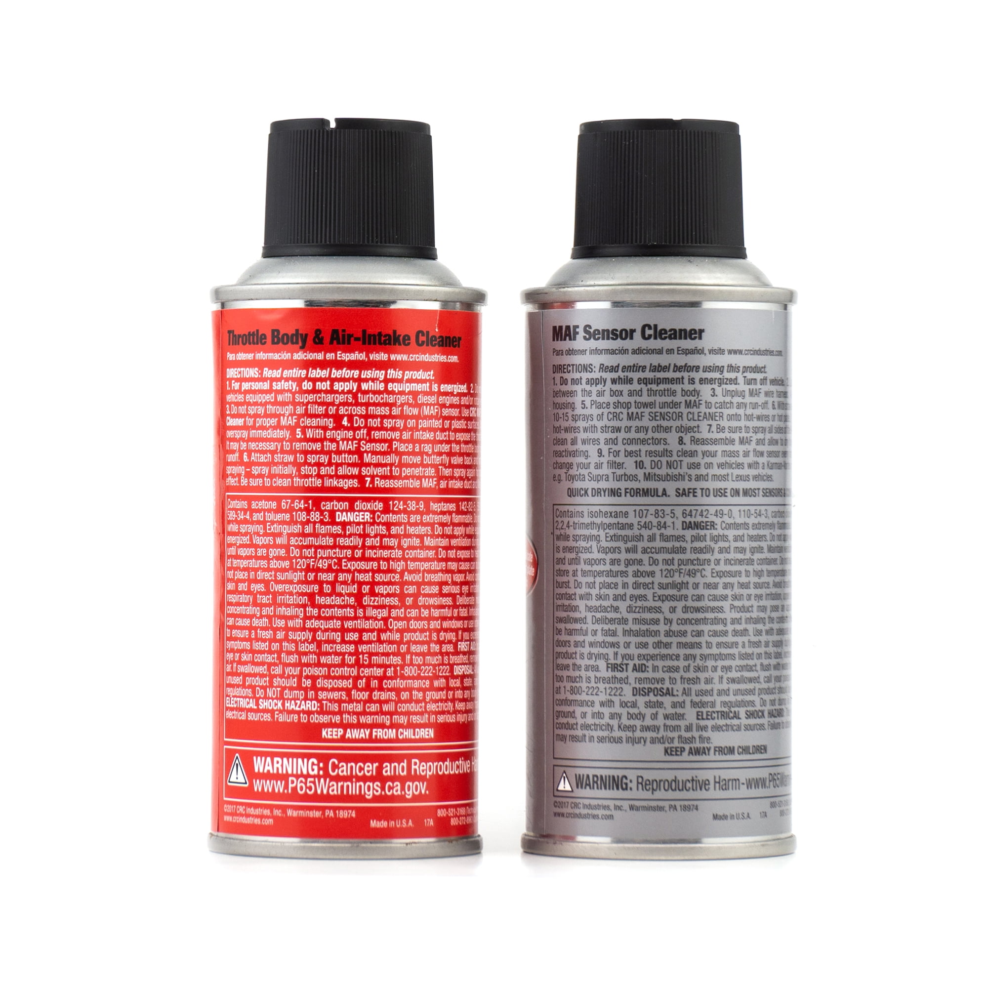 CRC Mass Air Flow Throttle Body Single Use Cleaner Twin Pack