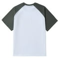 thumbnail image 4 of Chiccall Mens Casual Colorblock T Shirts Short Raglan sleeve Crew Neck Shirts Stylish Summer Beach Tee Tops, 4 of 7