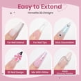 thumbnail image 3 of Gel Constructor SUPWEE, transparente, blanco y rosa, para uñas, arte 3D, 42 ml, 3 of 8