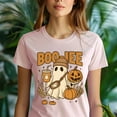 thumbnail image 5 of Boo-Jee Ghost Pumpkin Coffee Halloween Graphic T-Shirt, Ash, Size 2XL, 5 of 6