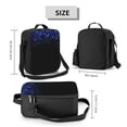 thumbnail image 2 of Rateoe Black Blue Glitter Sparkles Lunch Bag Reusable Lunch Box with Shoulder Straps for Men Women Insulated Portable Lunchbox for adults Suitable for School Work Picnic, 2 of 7