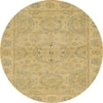 thumbnail image 1 of Ahgly Company Indoor Round Abstract Gold Oriental Area Rugs, 5' Round, 1 of 6