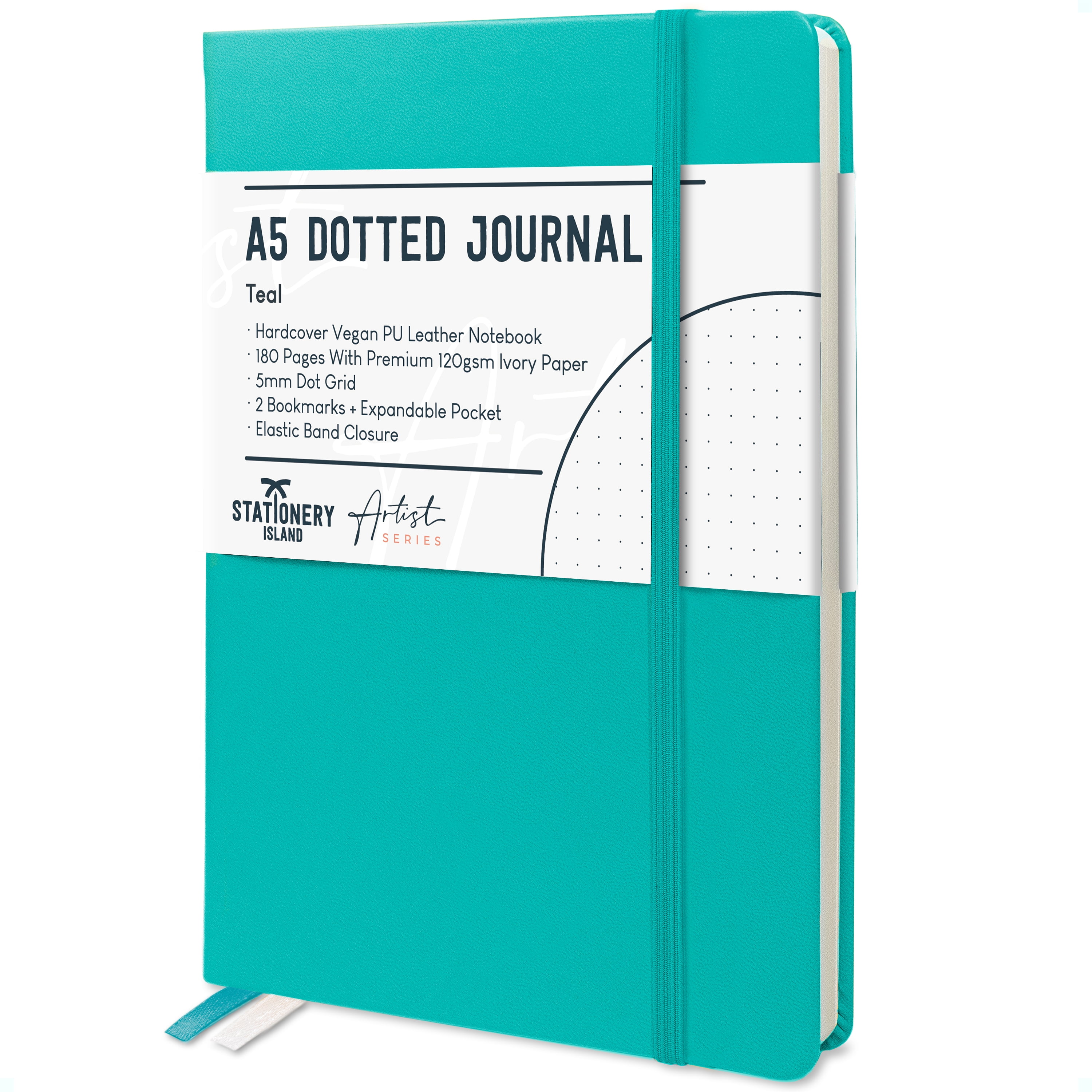 STATIONERY ISLAND A5 Bullet Dotted Journal Black Dot Grid Notebook