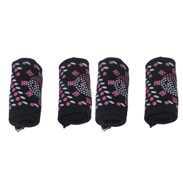 Self Heating Socks, 4Pcs Fast Drying Tourmaline Design Warm Heated Socks Soft For Gifts White,Black,Red