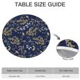thumbnail image 6 of Round Tablecloth with Floral Design and Elastic Edge, Reusable Water-Resistant Polyester, Fits 44-52 Inch Kitchen or Picnic Table, 6 of 7
