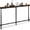 Rustic Oak 47-Inch Without Outlet, variant on 63” Narrow Long Console Table for Entryway, Classic Design Sofa Tableau Narrow Long for Living Room, Skinny Entrance Mesa for Hallway, Plant Décor Table, Grey Oak