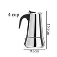 thumbnail image 1 of Cagogo under $5 Moka Coffee Pot, Stainless Steel Moka Pot, Stovetop Espresso Coffee Maker, 4 Cup Italian Percolator for Gas Induction, Home Brewing Cafe Quality, 1 of 3