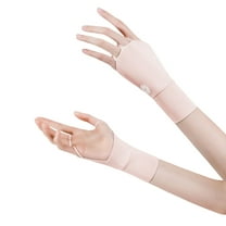 comerut 1 Pair Summer Sun Protection Golf Gloves Breathable Men Women Outdoor Sports UV Protection Fingerless Cooling Ice Silk Gloves Hand Sunshade Cover