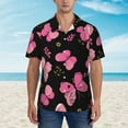 thumbnail image 4 of Disketp Hawaiian Shirts For Men,Girl Butterfly Print Mens Casual Short Sleeve Button Down Shirts Beach Shirt, 4 of 8