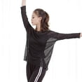thumbnail image 6 of MSemis Women's Mesh See Through Shirts Blouse Casual Loungewear, 6 of 7