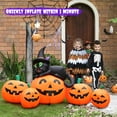thumbnail image 2 of 5FT Halloween Inflatable Pumpkin Outdoor Decoration, Lighted Blow Up Yard Decor, 5PCS Pumpkins with Witch’s Black Cat Built-in LED Lights for Balcony Home Holiday Party Lawn Patio Outside Events Prop, 2 of 6