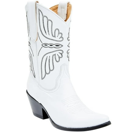 

Idyllwind Women s Ace Western Boot Round Toe White 7 1/2 M US
