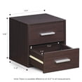 thumbnail image 2 of Furinno FLS-3535EX Petit Cube de Rangement Empilable à 2 Tiroirs, Espresso, 2 of 3