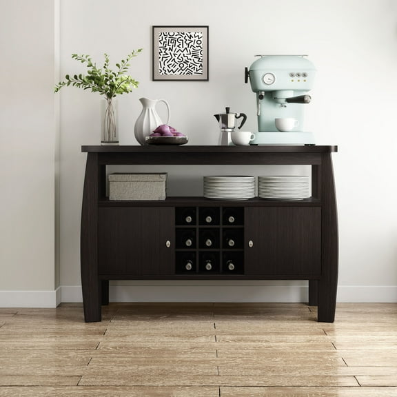 Furniture of America Vera Multi-Storage Wood Buffet Table, Espresso