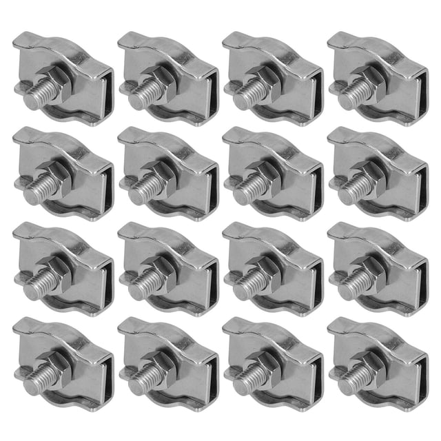 Wire Rope Clips, Hardware Locking Device Single Caliper Stainless Steel Cable Clamps For Ship For Bare Antenna For Heavy Rigging 50Pcs M2,20Pcs M6,5Pcs M10
