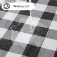 thumbnail image 2 of Rectangle Waterproof Vinyl Table Cloth, Buffalo Flannel Backed Tablecloth, Wipeable Plastic Table Cover for Dinner, Kitchen, Outdoor (60" x 84", Black and White), 2 of 6