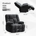 "Oversized Power Recliner with Electric Fabric, USB Port, for Adults