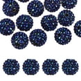thumbnail image 1 of Uxcell cuentas de estrás de resina de 20mm para bolígrafo con cuentas, 20 unidades de cuentas disco para hacer joyas, Negro AB, 1 of 7
