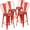 Red, variant on Flash Furniture 4 Pk. 24" High Red Metal Counter Height Stool with Back and Wood Seat