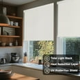 thumbnail image 3 of ShadeMart Cordless Blackout Roller Shades, Thermal Insulated & UV Blocking Fabric, Easy Pull-Down Window Blinds for Home & Office, Room Darkening & Energy Efficient(35" W x 72" H, Light Beige), 3 of 7