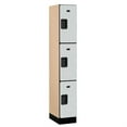 thumbnail image 2 of 12" Wide Triple Tier Designer Wood Locker - 1 Wide - 6 Feet High - 18 Inches Deep - Gray, 2 of 4
