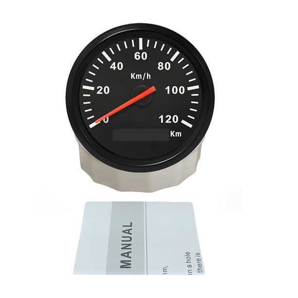 Pulse Signal 85mm Universal 120km/h 200km/h Waterproof Speedometer Odometer Gauge Meter For Car Truck Boat With Red Backlight ,High Precision