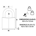 thumbnail image 3 of Candado Master Lock 130D de latón macizo, 3 cm, 3 of 6