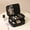 Black, variant on Travel Makeup Bag with Handle & Divider, Portable Cosmetic Case for Women, Large Capacity