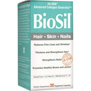 BioSil Advanced Collagen Generator Pills - Patented & Clinically Tested Collagen Booster Supplement for Hair, Skin and Nails & Bone and Joint Support - Vegetarian Capsules 30ct