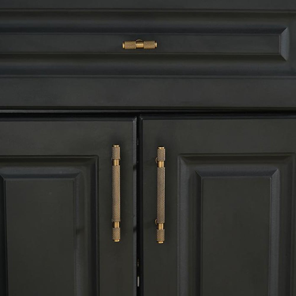AFQH Brass Handle Exposed Antique Brass Furniture Handle Drawer Cabinet Door Handle
