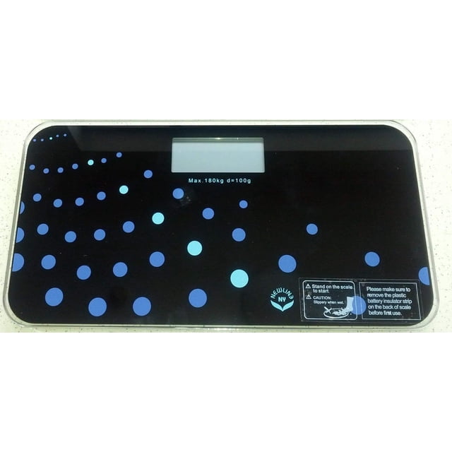 NewlineNY SBB0721M-NYTW Digital Mini Travel Bathroom Scale, Trendy Wave