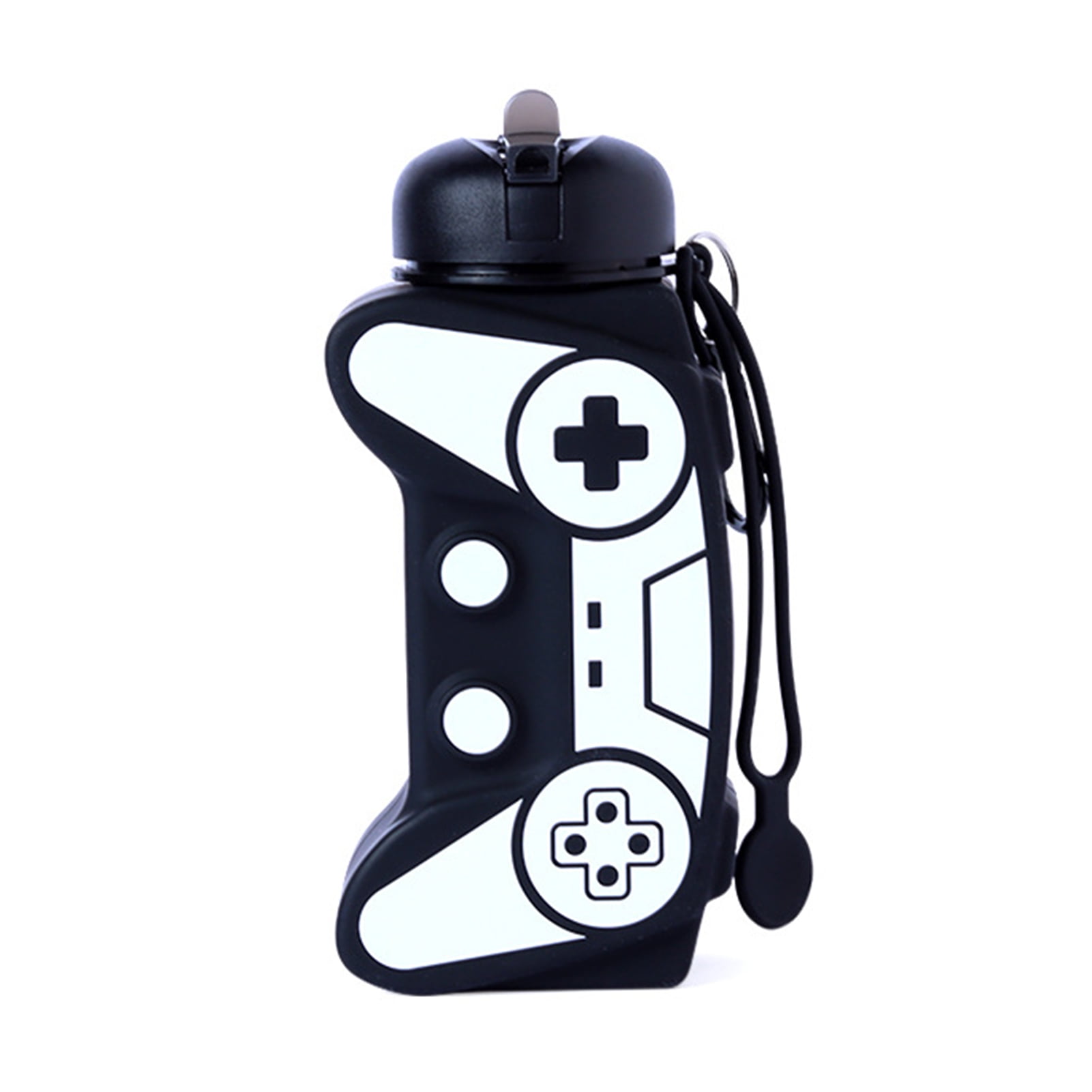 Opolski 600ML Sport Bottle Foldable Food Grade Leakproof Shockproof Anti-drop Large Capacity Game Console Shape Travel School Kids Students Water Bottle With Wrist Strap