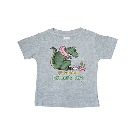 

Inktastic It s Our First Father s Day Tea Rex Party Gift Baby Boy or Baby Girl T-Shirt